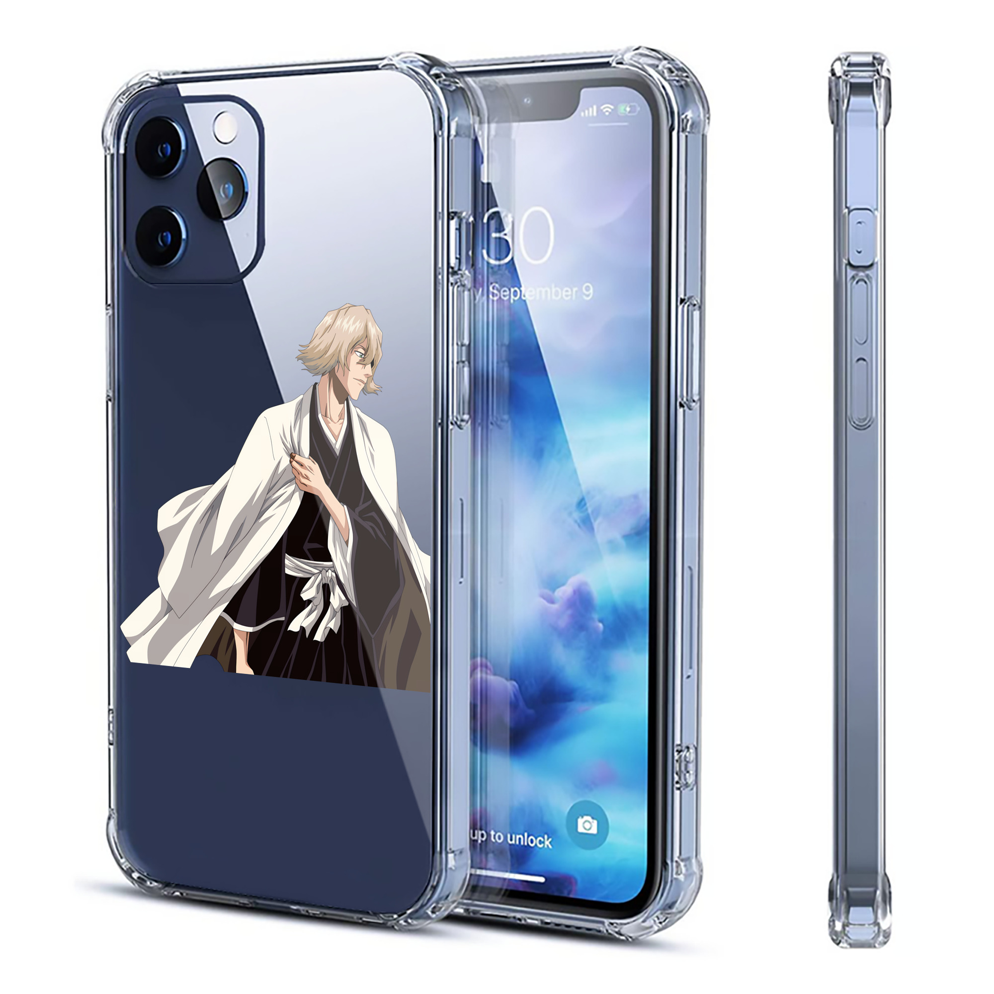 （画像用） "ブリーチ 浦原 喜助（うらはら きすけ） BLEACH Urahara Kisuke " 【iPhone 12シリーズ対応】透明スマホケース（クリアソフトケース）